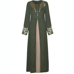 Middle Eastern Dress with Bronzing Print Design