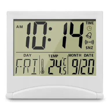 Foldable LCD Electronic Clock with Multi-Function Design