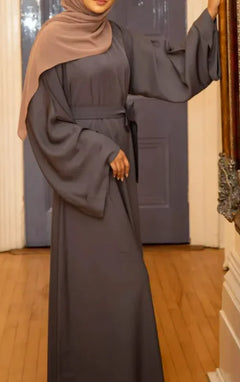 Basic Middle Eastern Turkish solid color plus size robe
