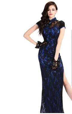 Vintage Off-Shoulder Lace Bodycon Dress