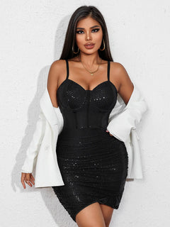Summer 2020 Sexy Sheer Lace Low-Cut Dress