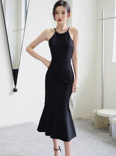 High-End Knit Straps Women's Dress