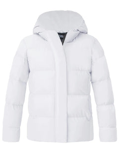 ZSHOW Girls Winter Coat Hooded Puffer Jacket Warm Snow Coat (White14-16)