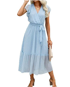 French Vintage Dress - Elegant Summer Fashion for Women