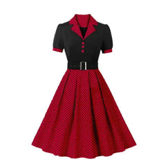 2020 Vintage Style 1950s Polka Dot Dress for Women