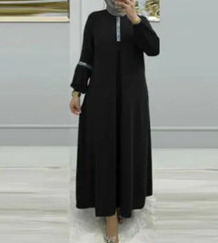 Dubai Turkey Jalabiya Zipper Cardigan Robe