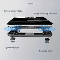 Smart Rechargeable Tempered Glass Body Scale