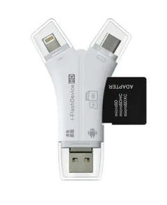 4-in-1 OTG Card Reader for Apple Devices