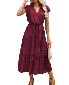 French Vintage Dress - Elegant Summer Fashion for Women