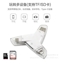 4-in-1 OTG Card Reader for Apple Devices