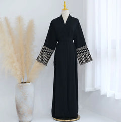 Embroidered Tassel Cardigan Robe