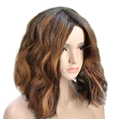 Short Curly Wig with Ombre Color and Middle Parting