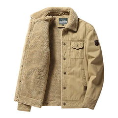 Men's Thick Wool Liner Winter Coat - Casual Outerwear