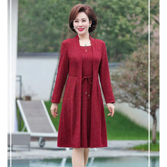 Elegant Long Bandage Dress for Middle Aged Women