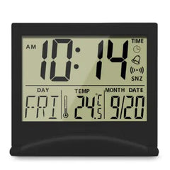 Foldable LCD Electronic Clock with Multi-Function Design