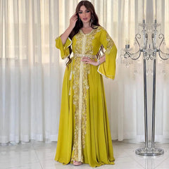 Embroidered Dress for Muslim Party and Evening Events