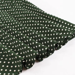 Vintage Polka Dot Short Sleeve Dress with Waist Detail