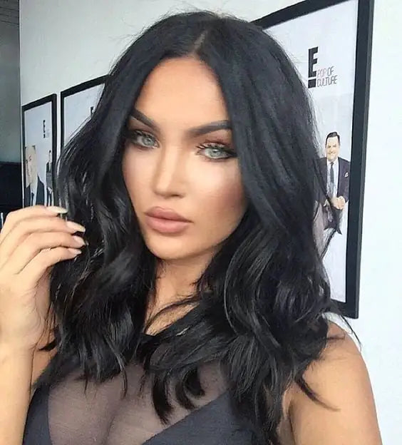 Short Curly Women's Wig with Middle Part