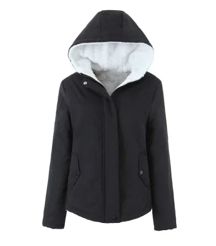 Women's Fleece Parka Dublin - Korean Style Winter Coat