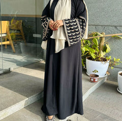 Embroidered Tassel Cardigan Robe