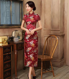 Summer Vintage Chinese Style Long Qipao Dress