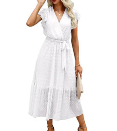 French Vintage Dress - Elegant Summer Fashion for Women