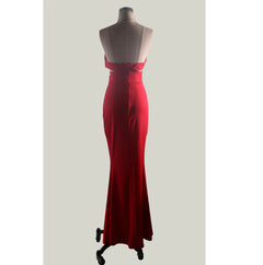 Red Strapless Bodycon Dress