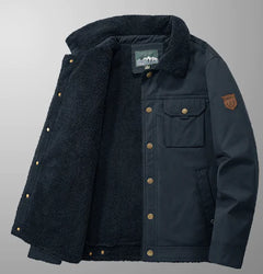 Men's Thick Wool Liner Winter Coat - Casual Outerwear