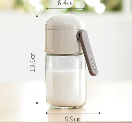 Salt and Spice Container with Measuring Spoon (Single Piece)