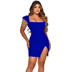 Tassel Dress for Women - Tight Sleeveless Style