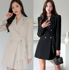 High-Quality 2020 Autumn Vintage Pleated Dress for Women