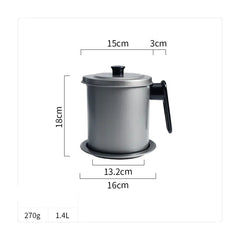 Creative Stainless Steel Oil Storage Pot with Filter