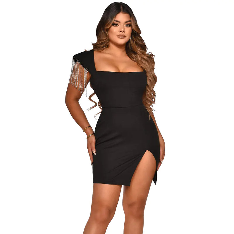 Tassel Dress for Women - Tight Sleeveless Style