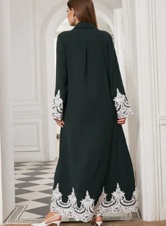 Middle East Arab Lace Blouse and Cardigan Dress