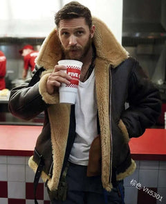 Men's Faux Fur Lined Jacket - Mid-Length Winter Coat