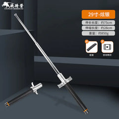 Collapsible Three-Section Steel Self-Defense Baton