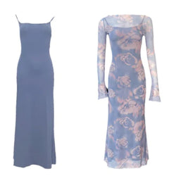 Vintage Floral Print Dress for Women