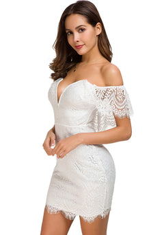Lace Dress, Low-Cut Lace Dress, Bodycon Lace Dress