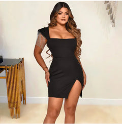 Tassel Dress for Women - Tight Sleeveless Style