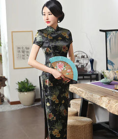Summer Vintage Chinese Style Long Qipao Dress
