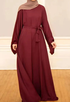 Basic Middle Eastern Turkish solid color plus size robe