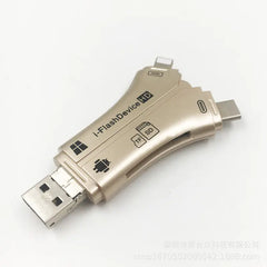 4-in-1 OTG Card Reader for Apple Devices