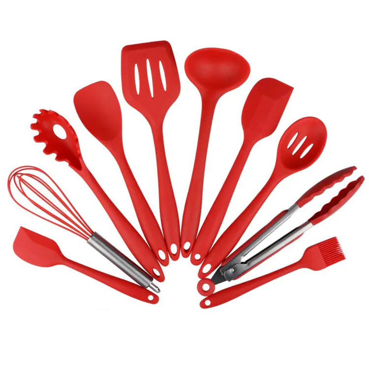 10-Piece Non-Stick Silicone Kitchen Utensil Set
