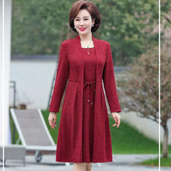 Elegant Long Bandage Dress for Middle Aged Women