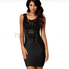 Gothic Embroidered Sleeveless Dress