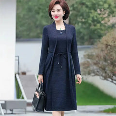 Elegant Long Bandage Dress for Middle Aged Women