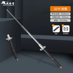 Collapsible Three-Section Steel Self-Defense Baton