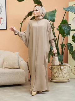 Muslim Abaya with Batwing Sleeves - Southeast Asia Fashion