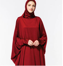 Arabic Muslim Women's Batwing Prayer Thobe Dress