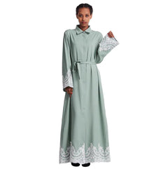 Middle Eastern Style Lace Maxi Dress